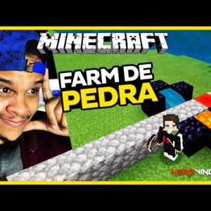 COMO FAZER FARMS DE PEDRA | SÉRIE ITENS MINECRAFT | EP 1| BEDROCK ‹ Nerd Vingador ›