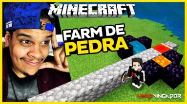 COMO FAZER FARMS DE PEDRA | SÉRIE ITENS MINECRAFT | EP 1| BEDROCK ‹ Nerd Vingador ›