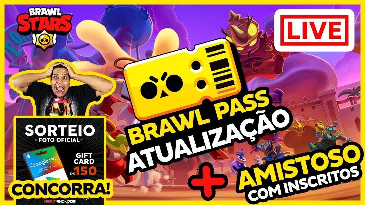  BRAWL STARS AO VIVO ATUALIZA O BRAWL PASS COM INSCRITOS 