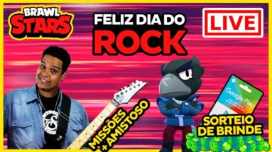 🔴BRAWL STARS AO VIVO | DIA DO ROCK | MISSÕES + AMISTOSO COM INSCRITOS | SORTEIO DE GIFT CARD