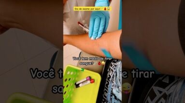 É dia de exame por aqui!😳😱🙆🏻‍♂️💉🩸